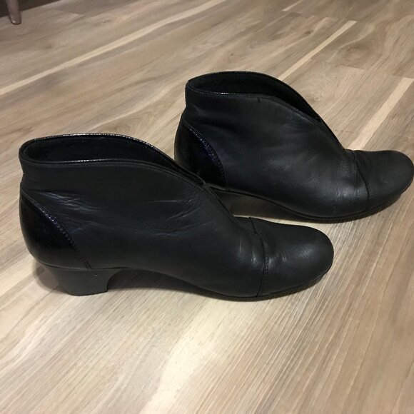 Rieker Ladies Black Leather Ankle Boots Size 38 - Picture 4 of 6